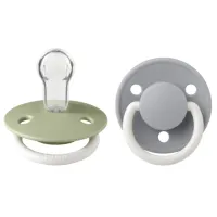 Соска круглая Bibs De lux 150217  Унисекс / 0 месяцев - 36 месяцев / Силикон / Cloud Grey