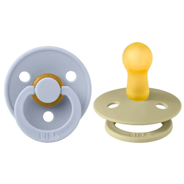 Соска круглая Bibs Colour 110406  Унисекс / 0 месяцев - 6 месяцев / Латекс / Пыльный синий photo 1