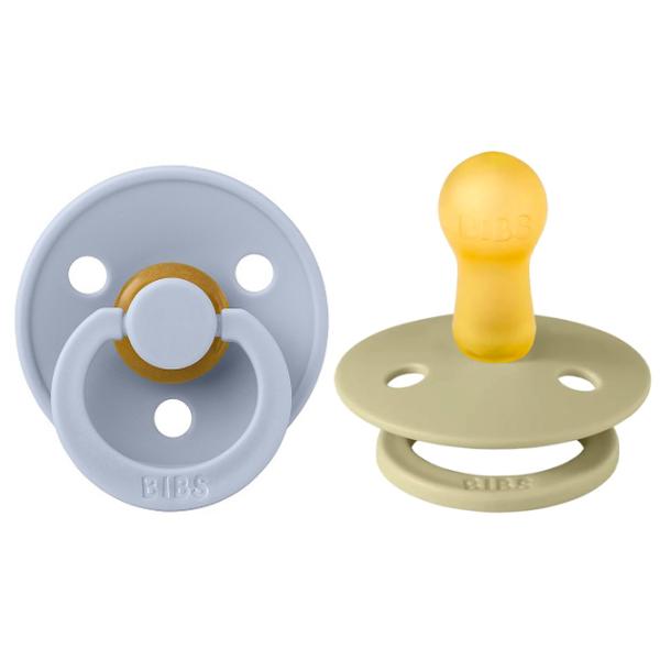 Соска круглая Bibs Colour 110406  Унисекс / 0 месяцев - 6 месяцев / Латекс / Пыльный синий photo 1