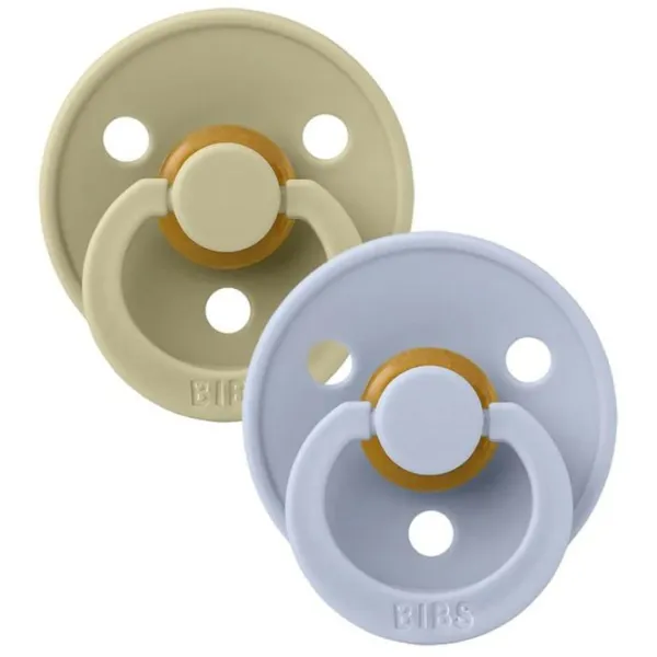 Соска круглая Bibs Colour 110406  Унисекс / 0 месяцев - 6 месяцев / Латекс / Пыльный синий photo 2