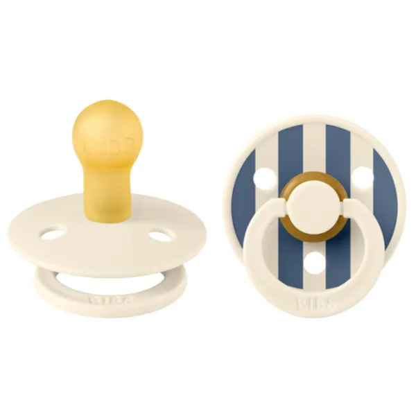 Suzetă cu tetina rotundă Bibs Colour 11015105  Pentru fetițe / 0 luni - 6 luni / Latex / Ivory photo 1