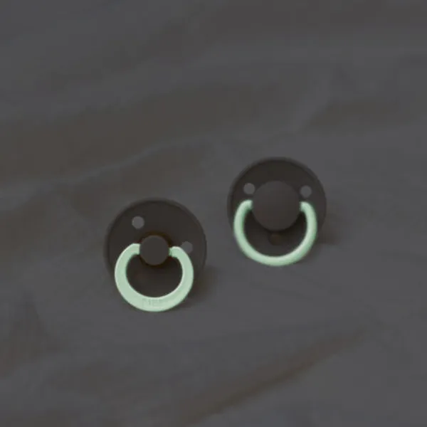 Suzetă cu tetina rotundă Bibs Colour Glow 110251 Unisex / 0 luni - 6 luni / Latex / Black photo 2