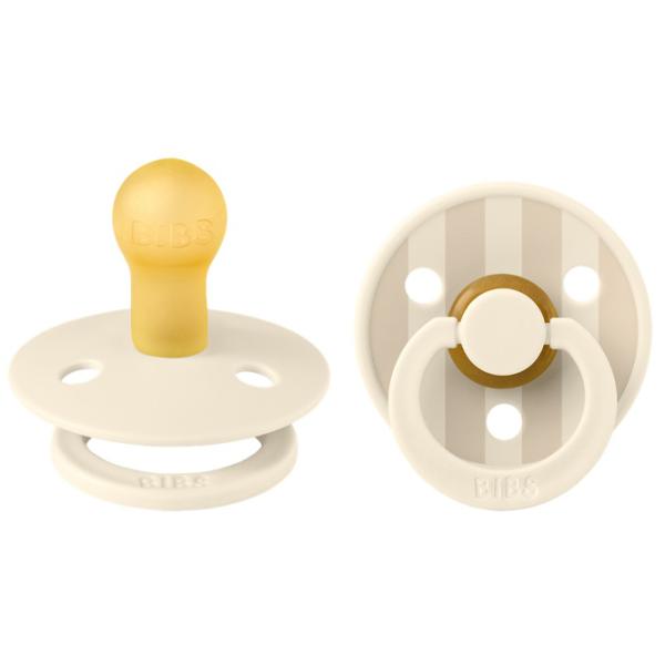 Suzetă cu tetina rotundă Bibs Studio Colour 11015104  Unisex / 0 luni - 6 luni / Latex / Ivory photo 1
