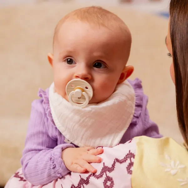 Suzetă cu tetina rotundă Bibs Studio Colour 11015104  Unisex / 0 luni - 6 luni / Latex / Ivory photo 3