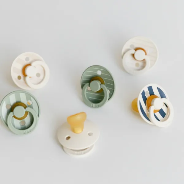 Suzetă cu tetina rotundă Bibs Studio Colour 11015104  Unisex / 0 luni - 6 luni / Latex / Ivory photo 5