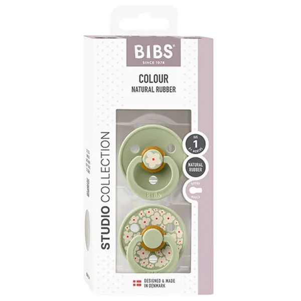 Соска круглая Bibs Studio Colour 11017104  Унисекс / 0 месяцев - 6 месяцев / Латекс / Серо-зеленый photo 3