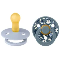 Suzetă cu tetina rotundă Bibs X Liberty 12020102  Unisex / 0 luni - 6 luni / Latex / Dusty Blue