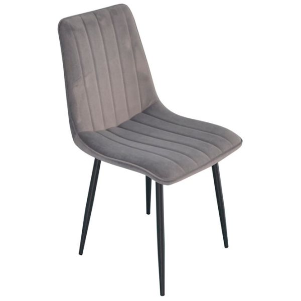 Обеденные стол со стульями Evelin DT 431-1R B+4 (XR-154B-57) Прямоугольная / ДСП / Тёмно-серый photo 4