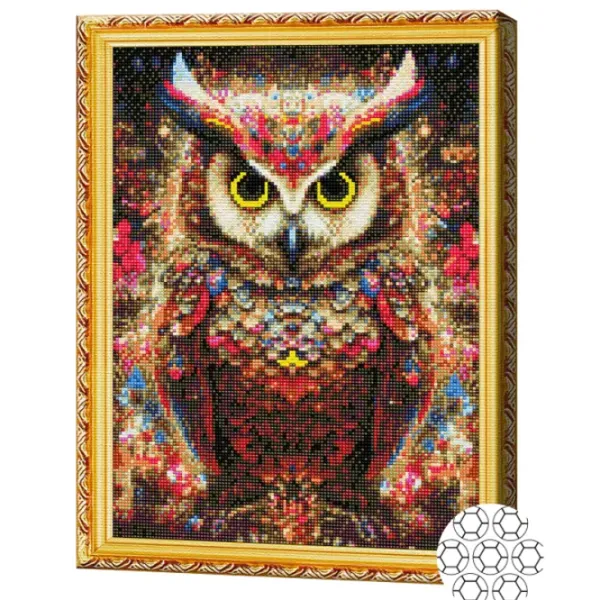 Mozaic Art Galery Premium Bufnița multicoloră  /  photo 2 Mozaic Art Galery Premium Bufnița multicoloră  /  photo 2