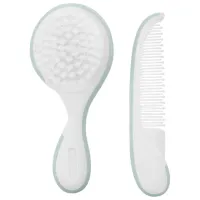 Pieptene și perie KikkaBoo Utility Mint / Plastic