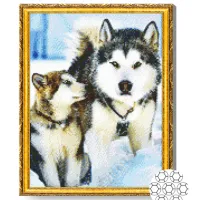 Мозайка Art Galery Premium Malamut tata si fiul / photo 2