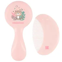 Расческа и щетка KikkaBoo Savanna Розовый / Пластик