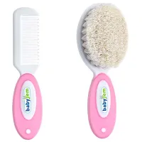 Pieptene și perie BabyJem Natural Pink / Plastic