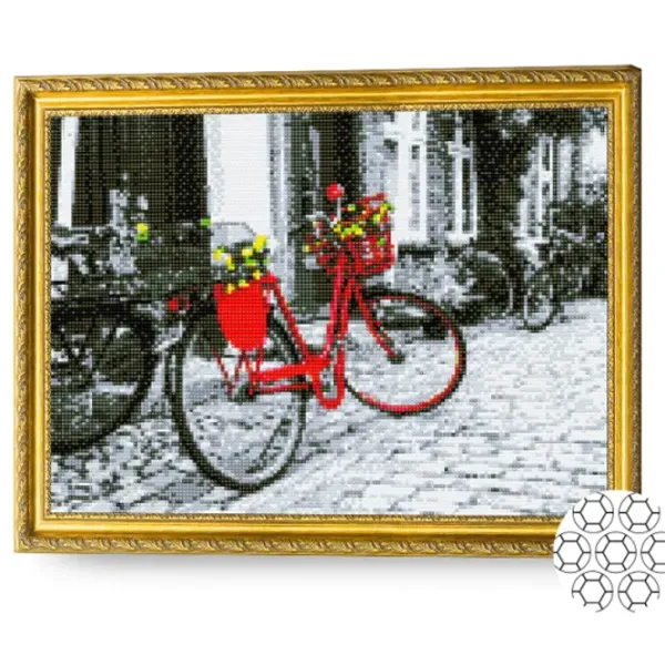 Mozaic Art Galery Premium Bicicleta roșie  /  photo 2 Mozaic Art Galery Premium Bicicleta roșie  /  photo 2