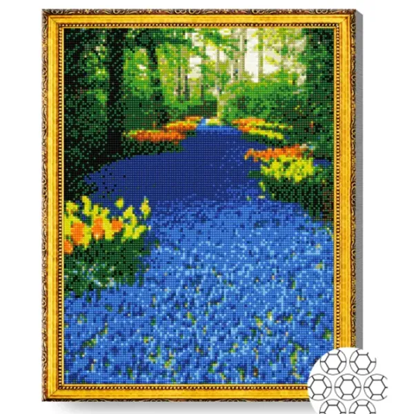 Mozaic Art Galery Premium Drumul din flori albastre   /  photo 2 Mozaic Art Galery Premium Drumul din flori albastre   /  photo 2