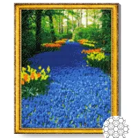 Мозайка Art Galery Premium Drumul din flori albastre / photo 2