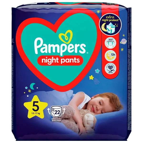 Подгузники для детей Pampers Night Pants 5 12 - 17 кг / 22 шт. photo 1