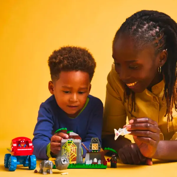 Constructor LEGO Team Spidey Dino Crawler Rescue Animale/ Multicolor photo 6