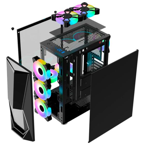 Carcasă 1STPLAYER DK-3 Mid Tower / Black photo 4