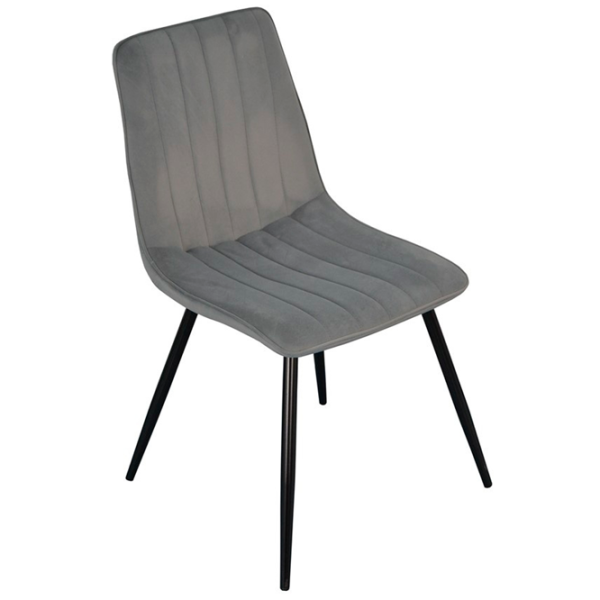 Обеденные стол со стульями Evelin DT 402-3+4 (XR-154B-57) Круглая / ДСП / Тёмно-серый photo 3