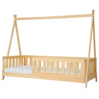 Pat pentru copii Drewmax LK142 90 x 180 cm / Lemn / Multicolor