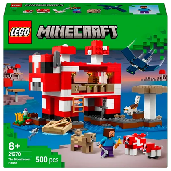 Constructor LEGO The Mooshroom House Animale/ Multicolor photo 1
