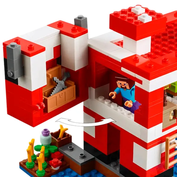 Constructor LEGO The Mooshroom House Animale/ Multicolor photo 5