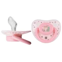 Suzetă cu tetina ortodontică Kikka Boo Savanna Pentru fetițe / 0 luni - 6 luni / Silicon / Pink