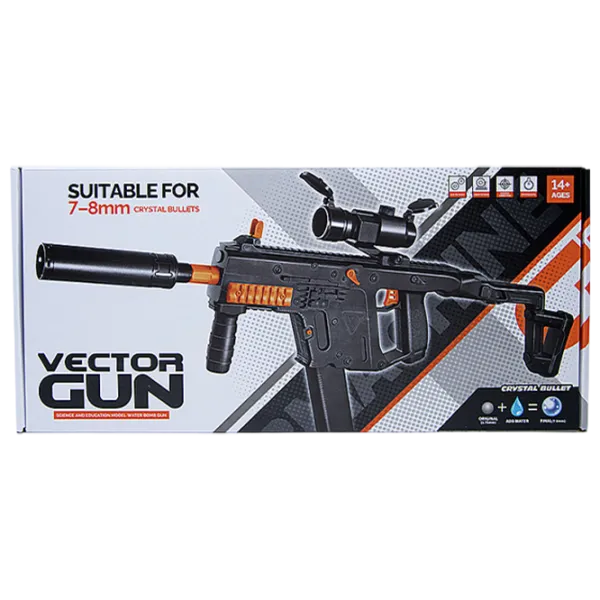 Игрушечный автомат New World Vector Gun 642064 14+ / Гелевые шарики / Черный photo 1