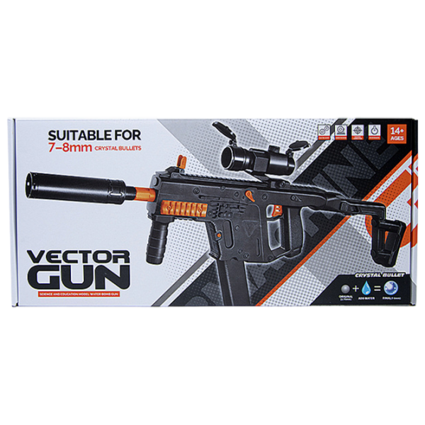 Игрушечный автомат New World Vector Gun 642064 14+ / Гелевые шарики / Черный photo 1
