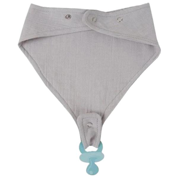 Слюнявчик BabyJem 837 Классическая / Хлопок / Серый photo 2 Слюнявчик BabyJem 837 Классическая / Хлопок / Серый photo 2