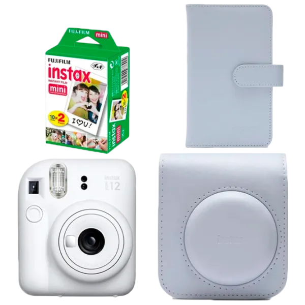 Cameră foto FujiFilm Instax Mini 12 + Film Mini Case / White photo 1 Cameră foto FujiFilm Instax Mini 12 + Film Mini Case / White photo 1