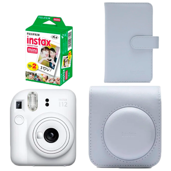 Cameră foto FujiFilm Instax Mini 12 + Film Mini Case / White photo 1 Cameră foto FujiFilm Instax Mini 12 + Film Mini Case / White photo 1