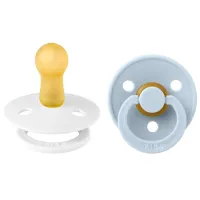 Suzetă cu tetina rotundă Bibs Colour 120349  Unisex / 6 luni - 18 luni / Latex / Baby Blue