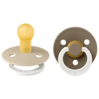 Suzetă cu tetina rotundă Bibs Colour Glow 110244  Unisex / 0 luni - 6 luni / Latex / Vanilla