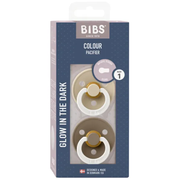 Suzetă cu tetina rotundă Bibs Colour Glow 110244  Unisex / 0 luni - 6 luni / Latex / Vanilla photo 5 Suzetă cu tetina rotundă Bibs Colour Glow 110244  Unisex / 0 luni - 6 luni / Latex / Vanilla photo 5
