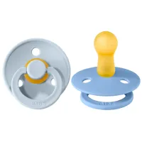 Suzetă cu tetina rotundă Bibs Colour 120214  Unisex / 6 luni - 18 luni / Latex / Baby Blue
