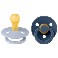 Соска круглая Bibs Colour 110428  Унисекс / 0 месяцев - 6 месяцев / Латекс / Steel Blue