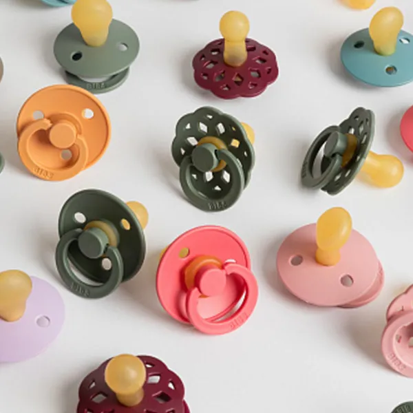 Suzetă cu tetina rotundă Bibs Boheme 230143  Pentru fetițe / 0 luni - 6 luni / Latex / Coral photo 5