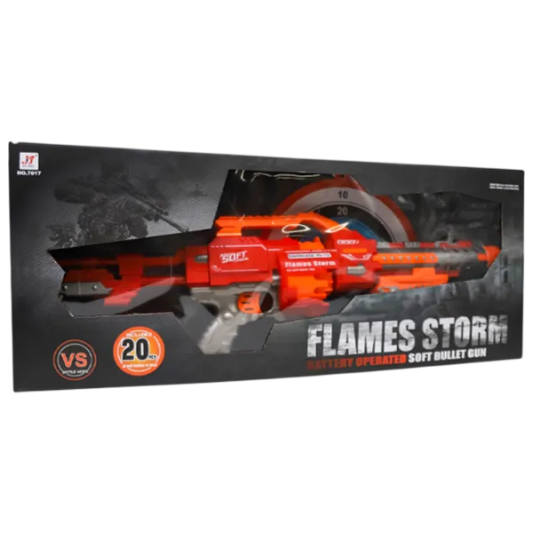 Pistol automat de jucărie New World Flames Storm 752008 6+ / / Red photo 1 Pistol automat de jucărie New World Flames Storm 752008 6+ / / Red photo 1