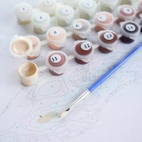 Pictură pe numere BrushMe Bujori în strălucirea rouăi BS54148  50 x 40 cm / Verticală photo 2