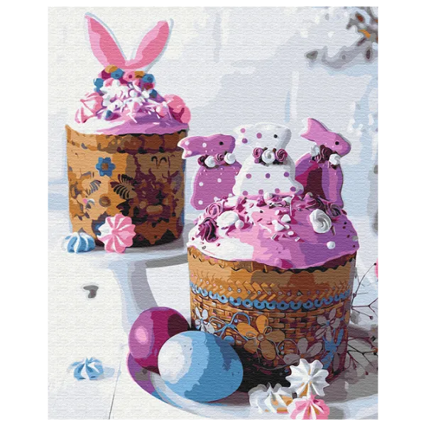 Pictură pe numere BrushMe Cozonaci de Paște BS51826 50 x 40 cm / Verticală photo 1