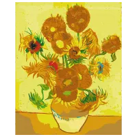 Pictură pe numere BrushMe Floarea-soarelui BS8028  50 x 40 cm / Verticală