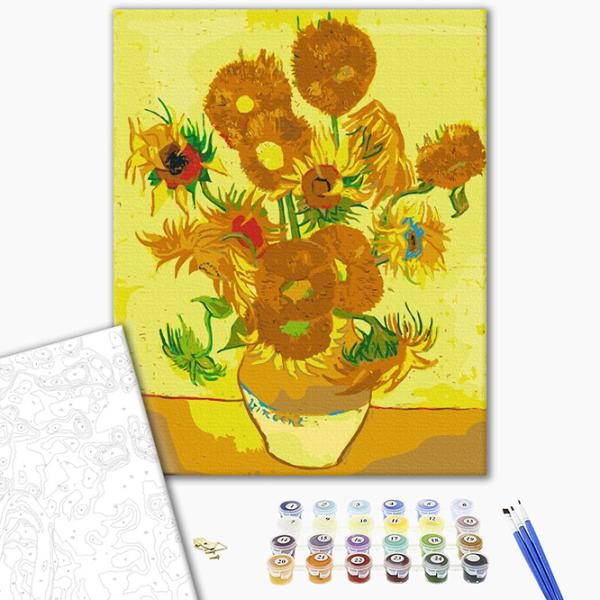 Pictură pe numere BrushMe Floarea-soarelui BS8028  50 x 40 cm / Verticală photo 2 Pictură pe numere BrushMe Floarea-soarelui BS8028  50 x 40 cm / Verticală photo 2