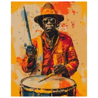 Pictură pe numere BrushMe Culorile muzicii BS53984 50 x 40 cm / Verticală