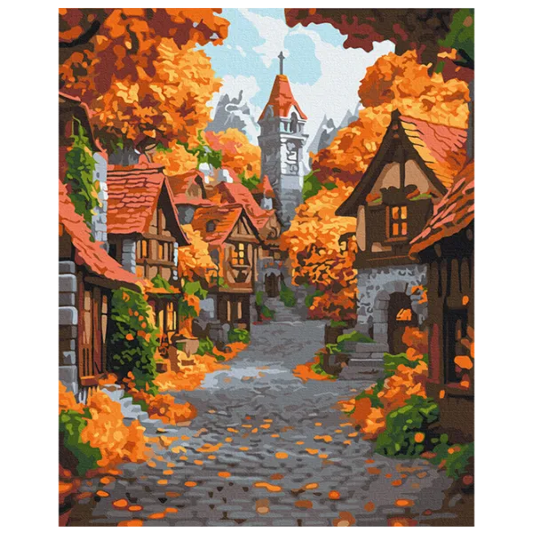 Pictură pe numere BrushMe Orașul octombrie BS54183 50 x 40 cm / Verticală photo 1