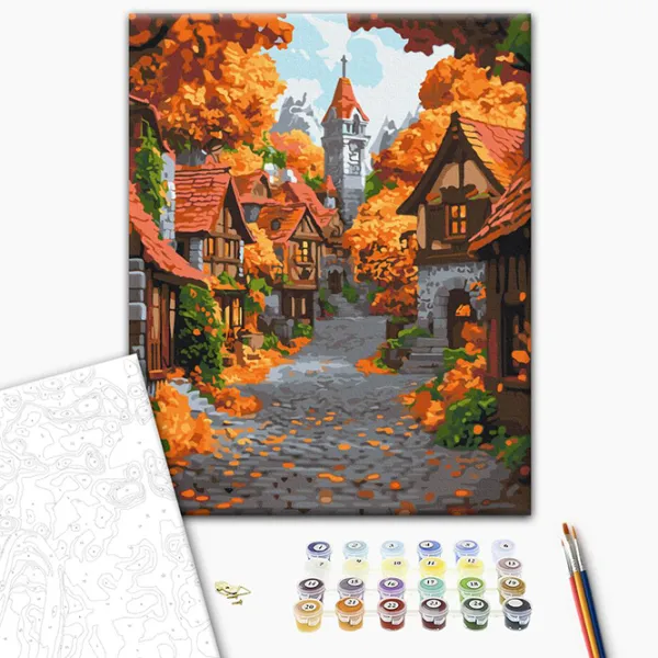 Pictură pe numere BrushMe Orașul octombrie BS54183 50 x 40 cm / Verticală photo 2
