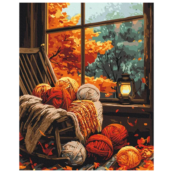 Pictură pe numere BrushMe Confort de toamnă BS54174 50 x 40 cm / Verticală photo 1