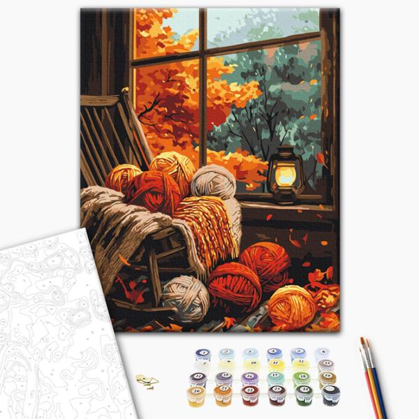 Pictură pe numere BrushMe Confort de toamnă BS54174 50 x 40 cm / Verticală photo 3