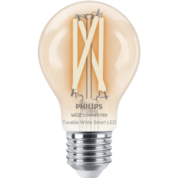Умная лампочка светодиодная филаментная Philips Bulb Filament WIZ 929003017221 E27 / 7 Вт / 2000 K / 806лм / White photo 2 Умная лампочка светодиодная филаментная Philips Bulb Filament WIZ 929003017221 E27 / 7 Вт / 2000 K / 806лм / White photo 2